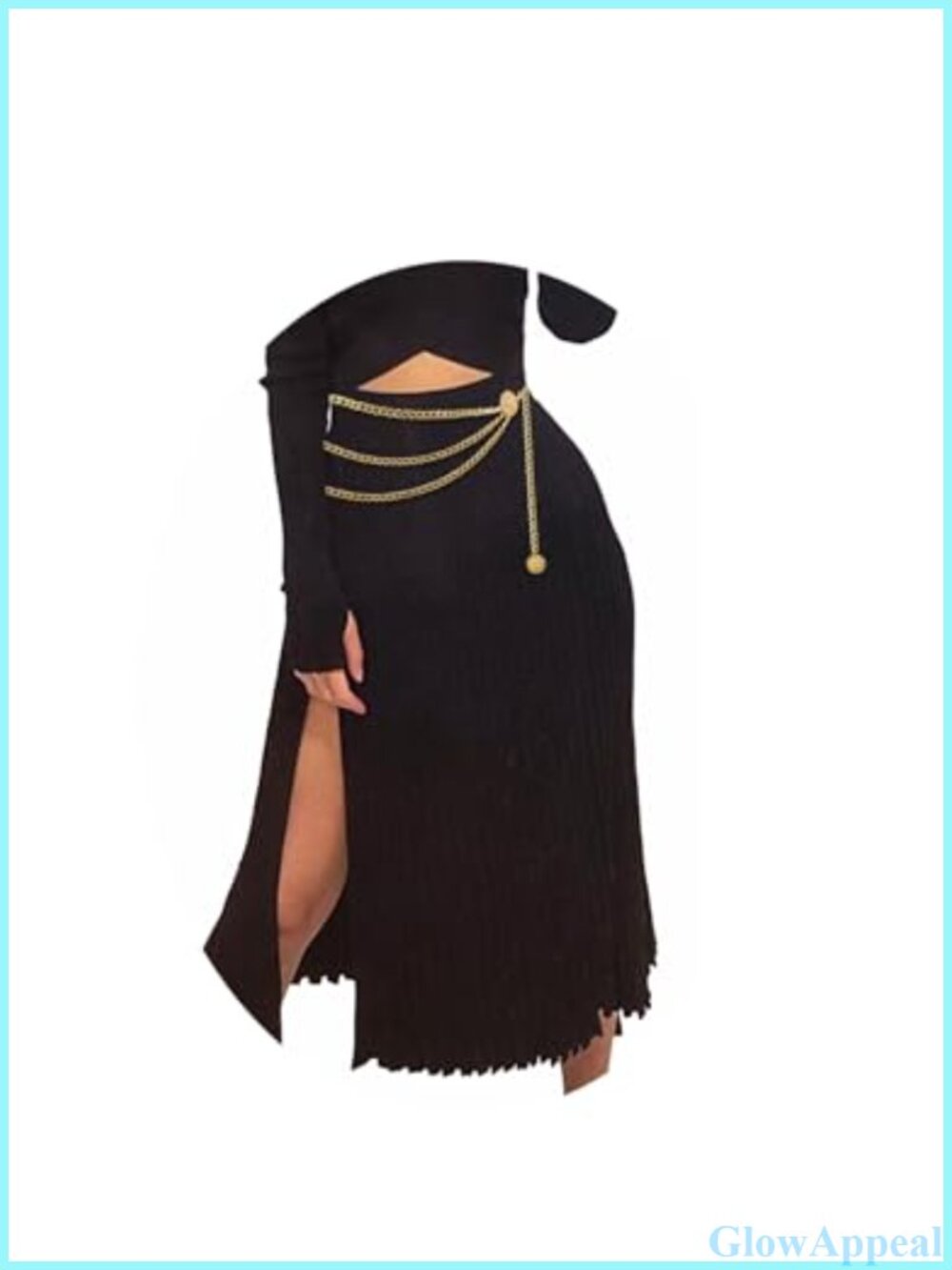 Plus Size Multilayer Alloy Waist Chain Belt with Sun Charm